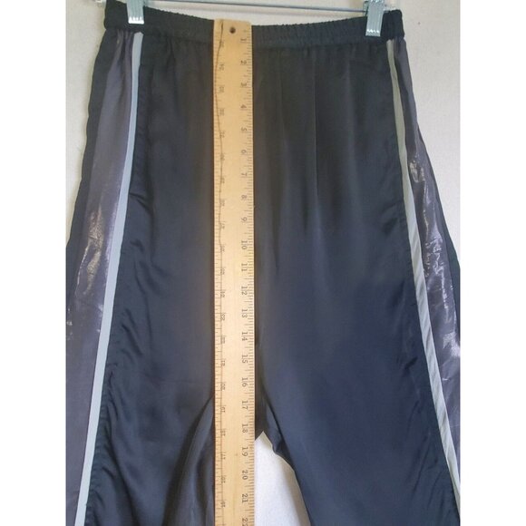 Ilaria Nistri Wide Leg Pants Size 26 Black Silk Trim Drop Crotch Edgy Grunge - Picture 4 of 12